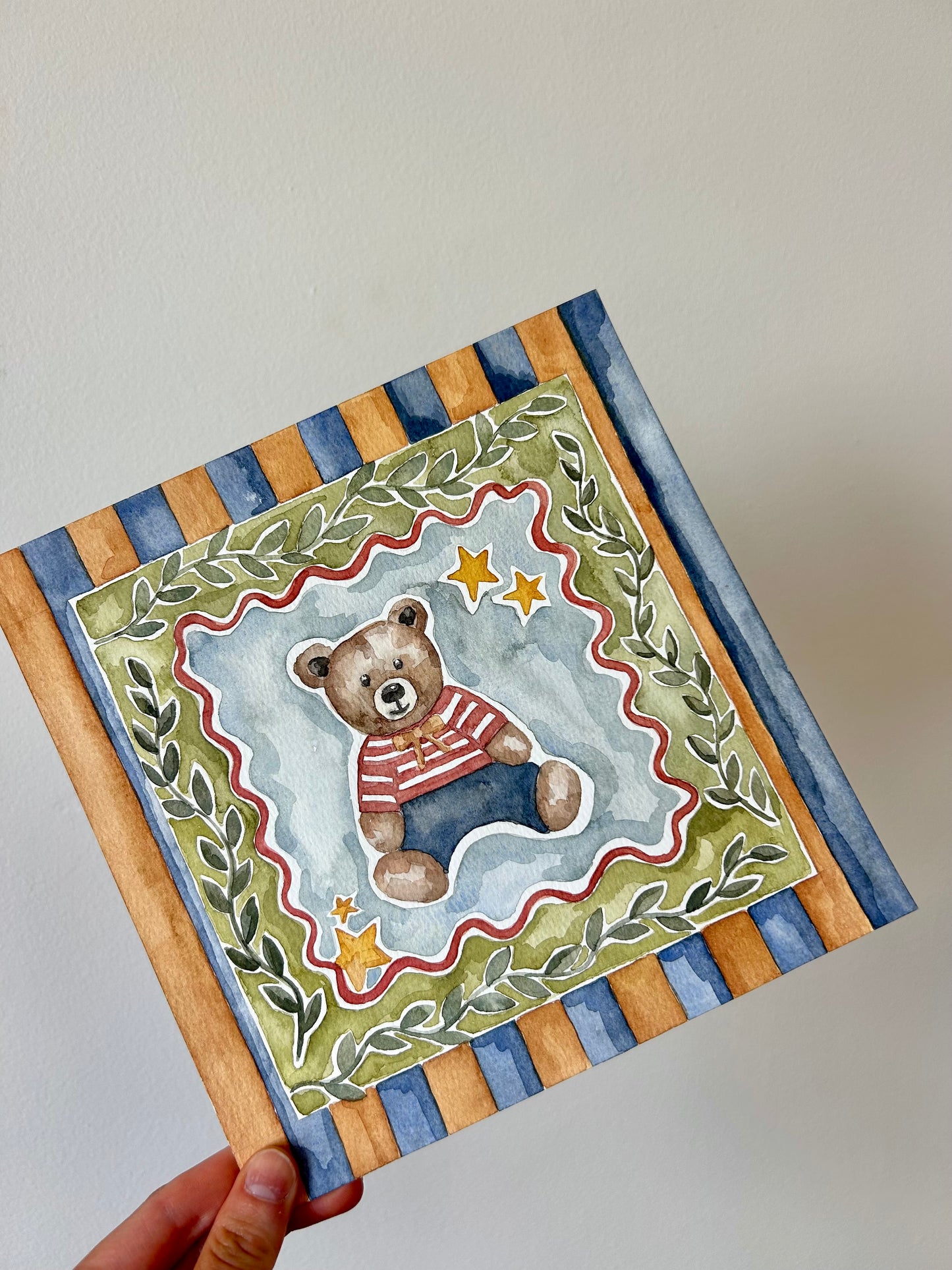 ‘Hello Teddy Bear’ Watercolour