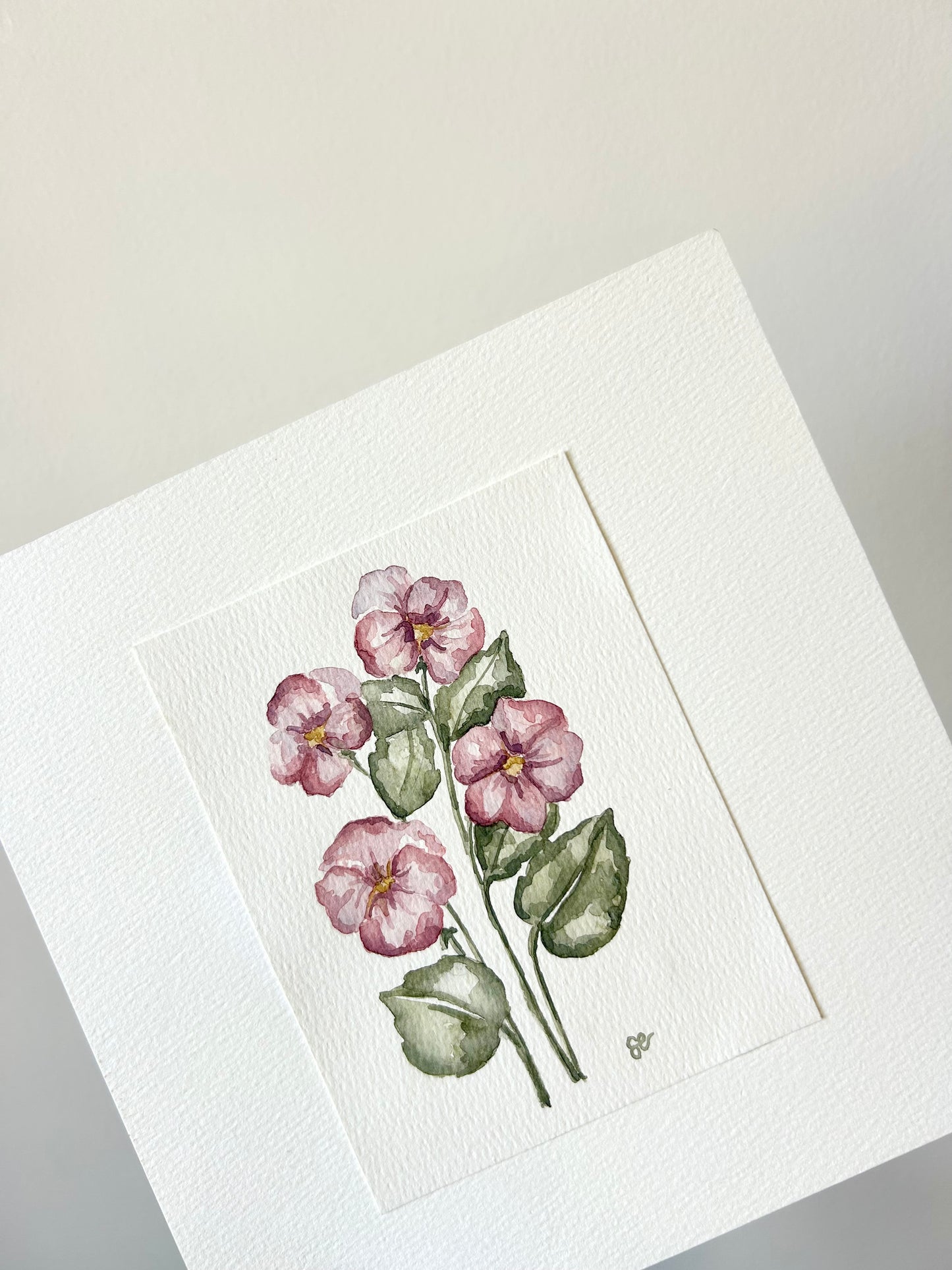 ‘Sweet Pansies’ Watercolour