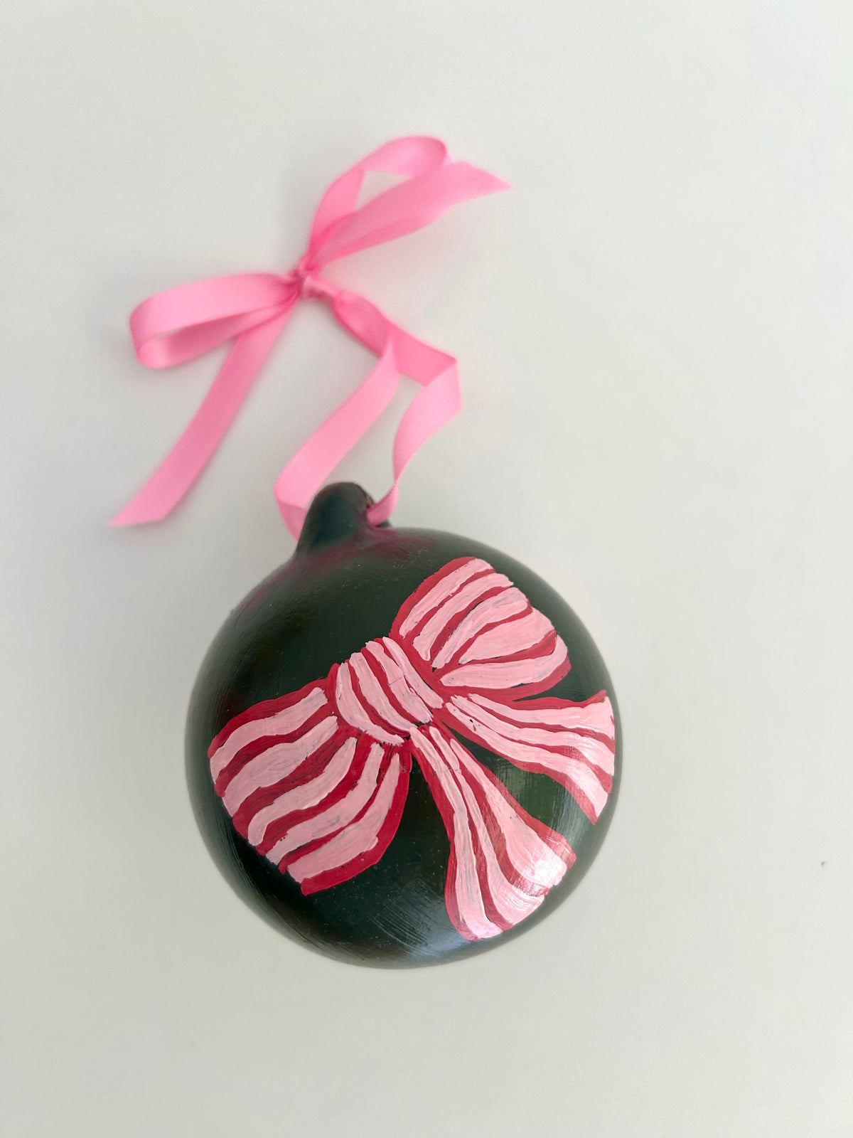 Pink Bow Christmas Bauble