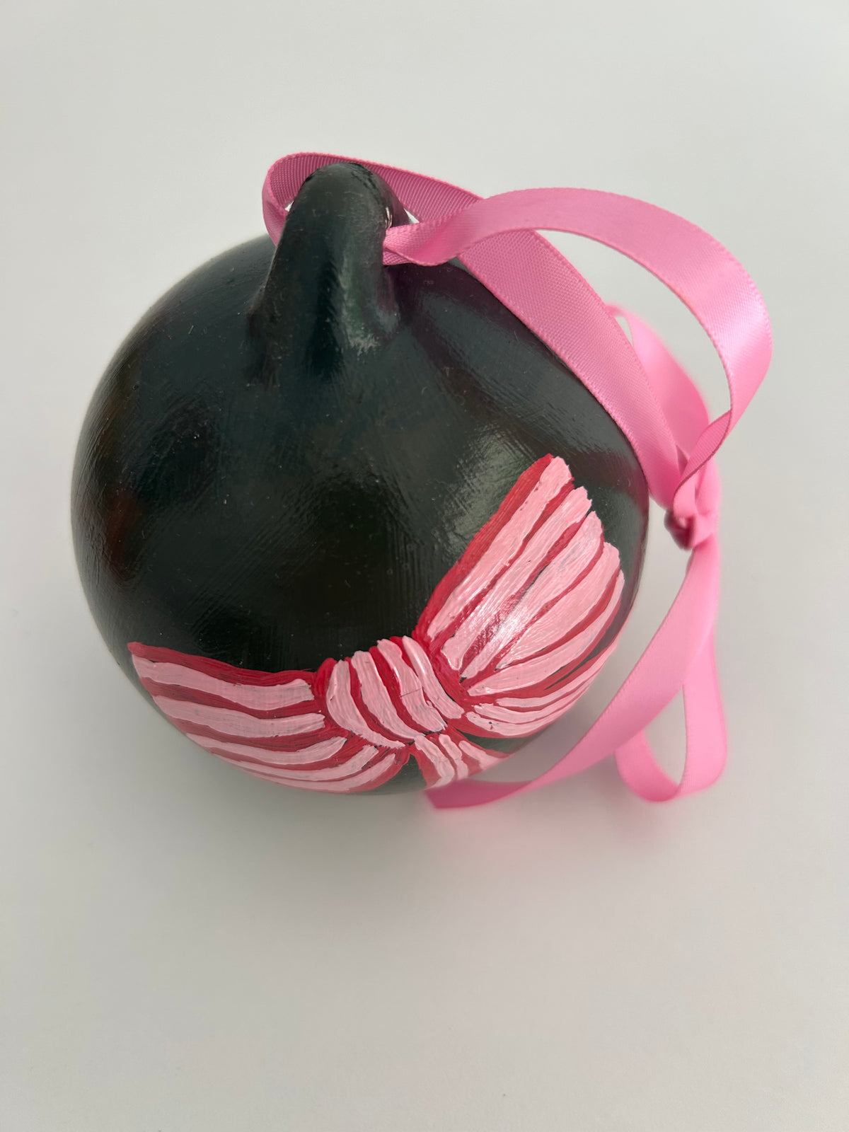 Pink Bow Christmas Bauble