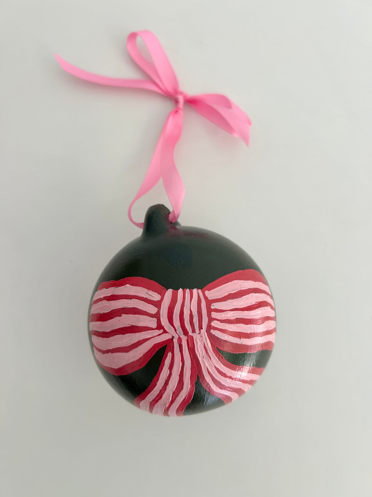 Pink Bow Christmas Bauble