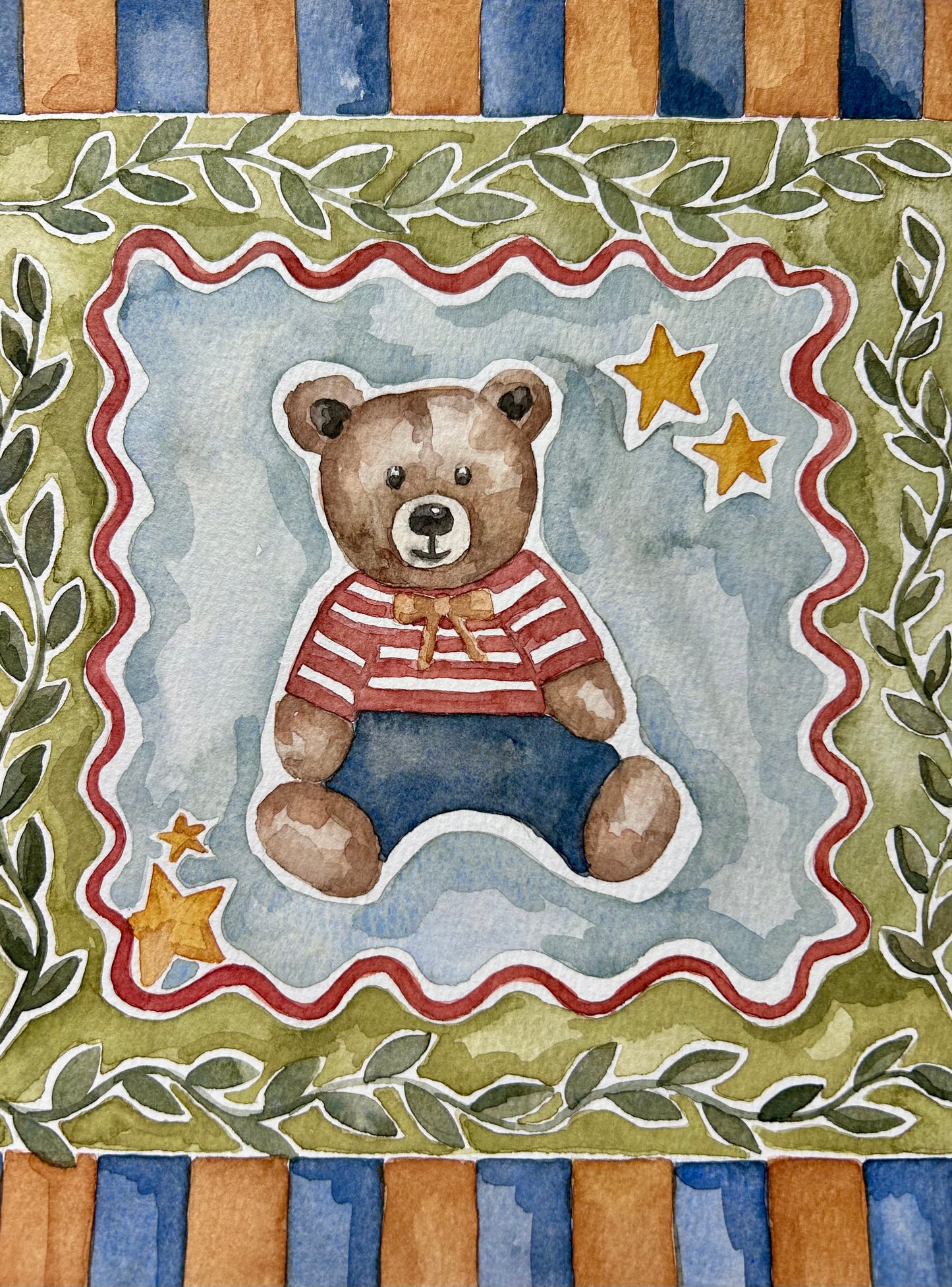 ‘Hello Teddy Bear’ Watercolour